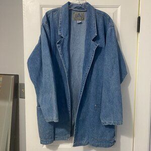 unique vintage longline denim blazer